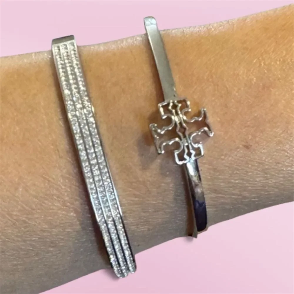 TORY BURCH BRITTEN SILVER BRACELET